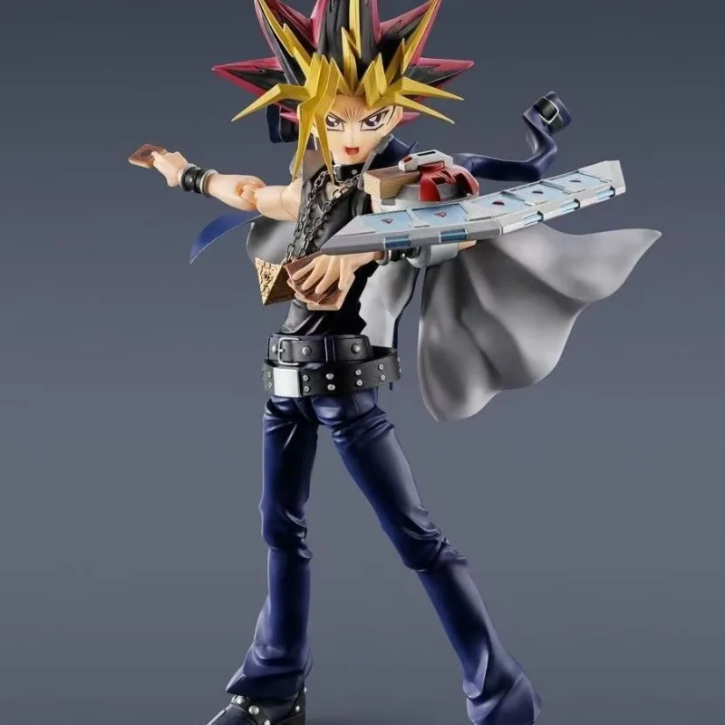 Фото В наличии: S.H.Figuarts Аниме-фигурка Bandai Yami Yugi Yu-Gi-Oh! Оригинальные фигурки Duel Monsters: коллекционные модели из ПВХ, подарок TT №5