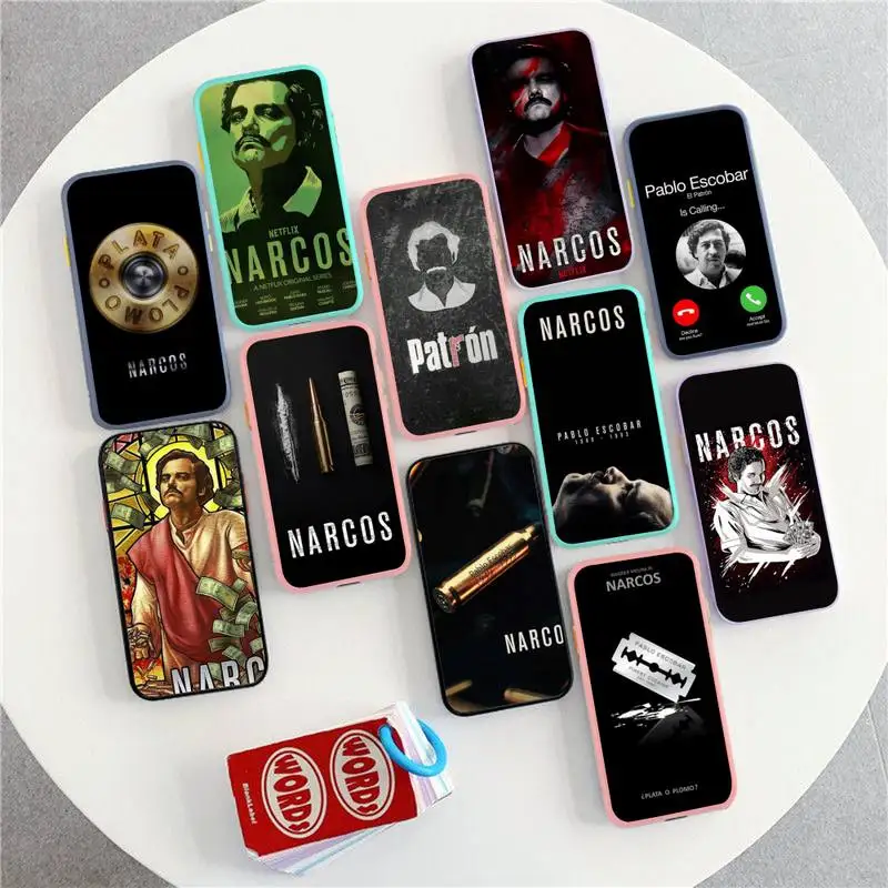 

Narcos TV Series Pablo Escobar Phone Case for iPhone X XR XS 7 8 Plus 11 12 13 pro MAX 13mini Translucent Matte Case