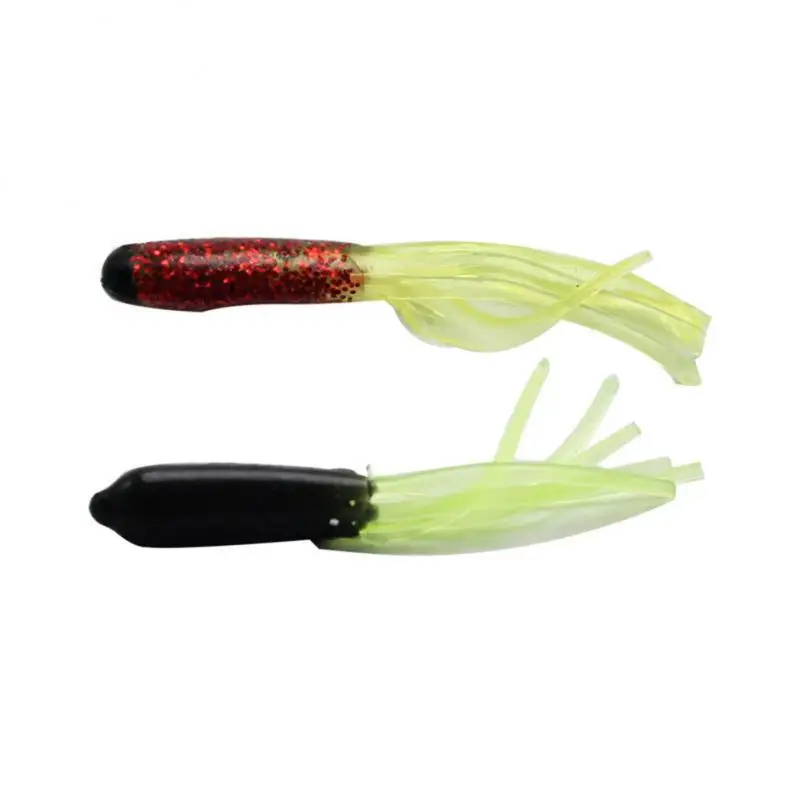 

Soft Plastic Soft Bait Neutral Buoyancy Luya Bionic Soft Bait Long-distance Throwing Ability Silicone Colored Silk Tail 100pcs