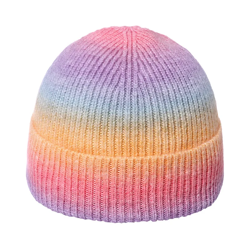 

Women's Fashion Colorful Beanies High Quality Knitted Hat Christmas Caps Winter Warm Windproof Beanies