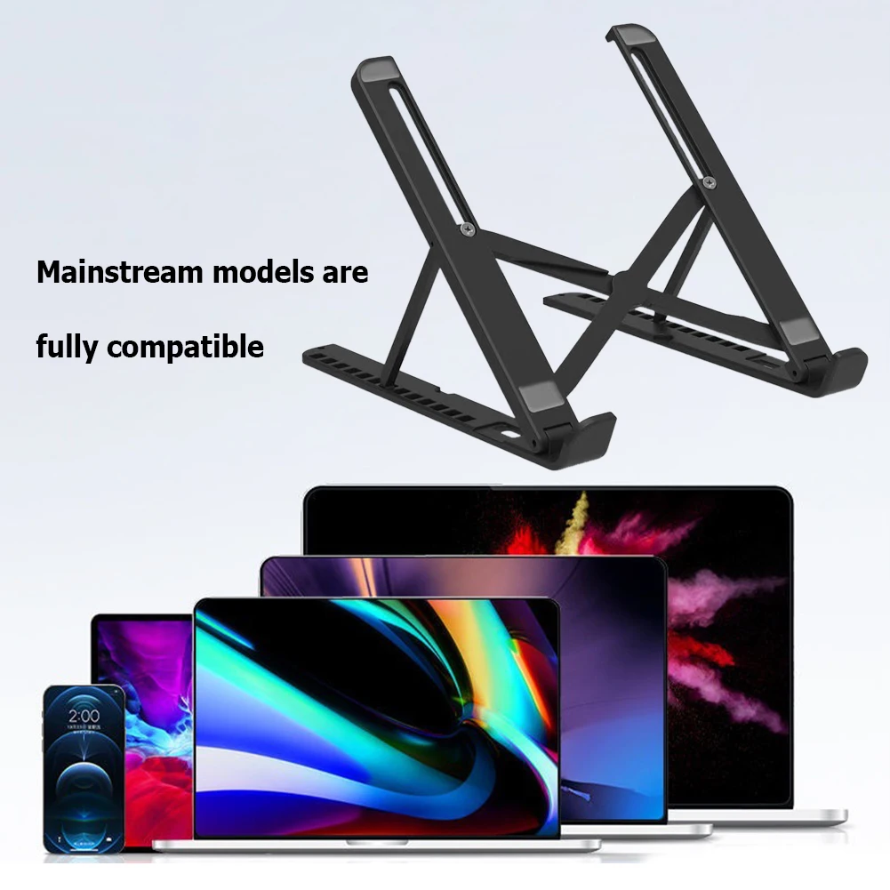 

2 in 1 Anti Slip Foldable Desktop Support Holder Adjustable Riser Portable Tablet Desk Stand Bracket for Laptop Mobile Phone