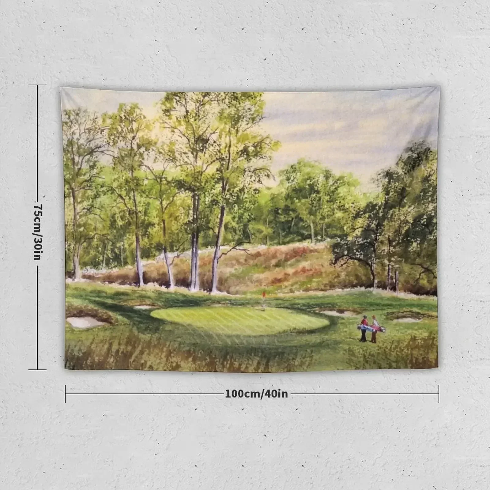 Merion Golf Course 17th Зеленый гобелен Украшение комнаты Эстетические украшения для дома