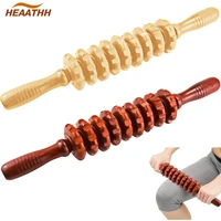 1pcs wood massage tools handheld muscle release roller body massage tools wooden massage roller with massage trigger point