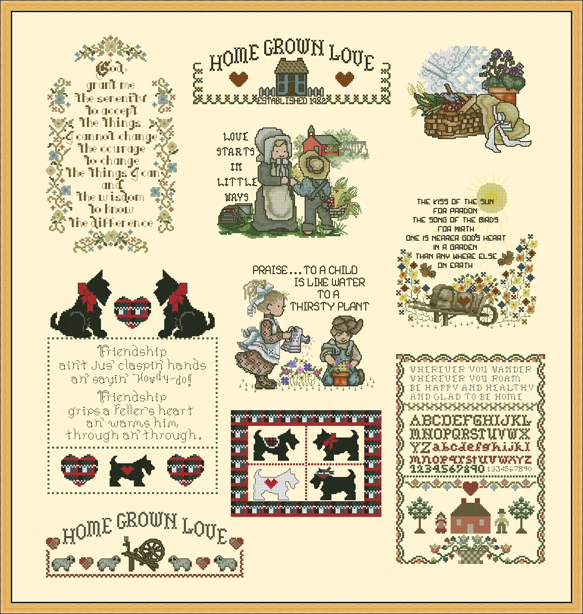 

Cross stitch Kit 14CT 18CT 25CT Canvas Cross Stitch DIY Embroidery Set DMC Threads Craft growing in love 70-75