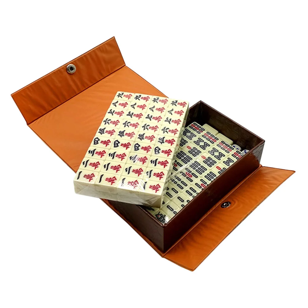 

Mahjong Game Set Chinesemini Jongg Traditional Tiles Majiang Portable Sets Jong Board Travel Games Kit Classic Tile