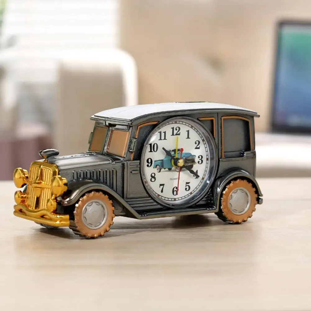 Classic Car Shape Clock Big Numbers Digital Alarm Clock Gift