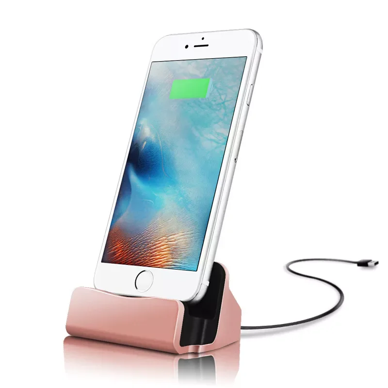 

Phone Desk Holder Charger Mobile Stand for For IPhone X 8 7 6s 6 Plus I Phone 5 5S SE Charging Dock Desk Charger Docking Station