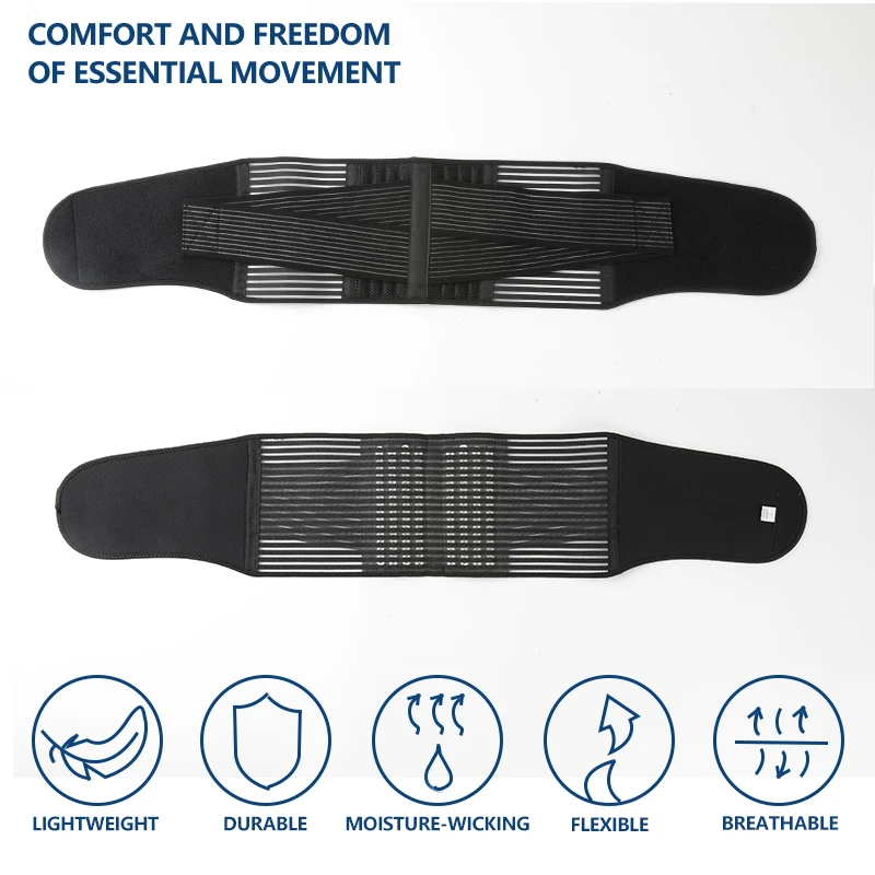 Back Braces for Lower Back Pain Relief with 8 Steel Bones Breathable Back Support Belt for Men Women Anti-skid lumbar Shaper
