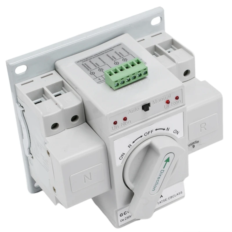 

2P 63A MCB Type ATS Dual Power Automatic Transfer Switch Transfer Switch Power Transfer Switch Circuit Breakers 220V