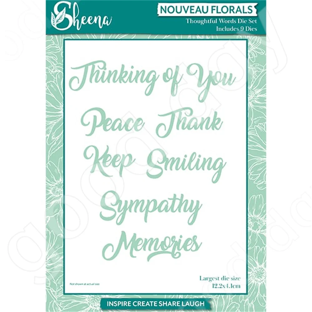 

2023 New Thoughtful Words Metal Cutting Dies Scrapbook Diary Decoration Embossing Template Diy Greeting Card Handmade Hot Sale
