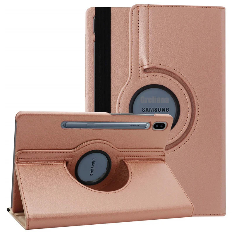 

360 Rotating PU Leather Case for Samsung Galaxy Tab S6 10.5 T860 T865 SM-T860 Cover Tab S6 10.5 2019 Flip Sand Holder Funda Capa