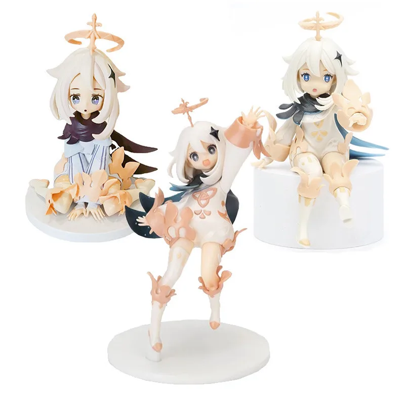 

3PCS/SET Game Genshin Impact Paimon Japanese Cartoon Character Collectible Anime Figure 14cm