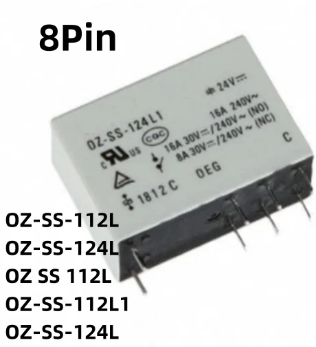 Новинка, 5 шт./лот, Φ OZ SS 112L, Φ 16A/240VAC 12V/24V 8Pin