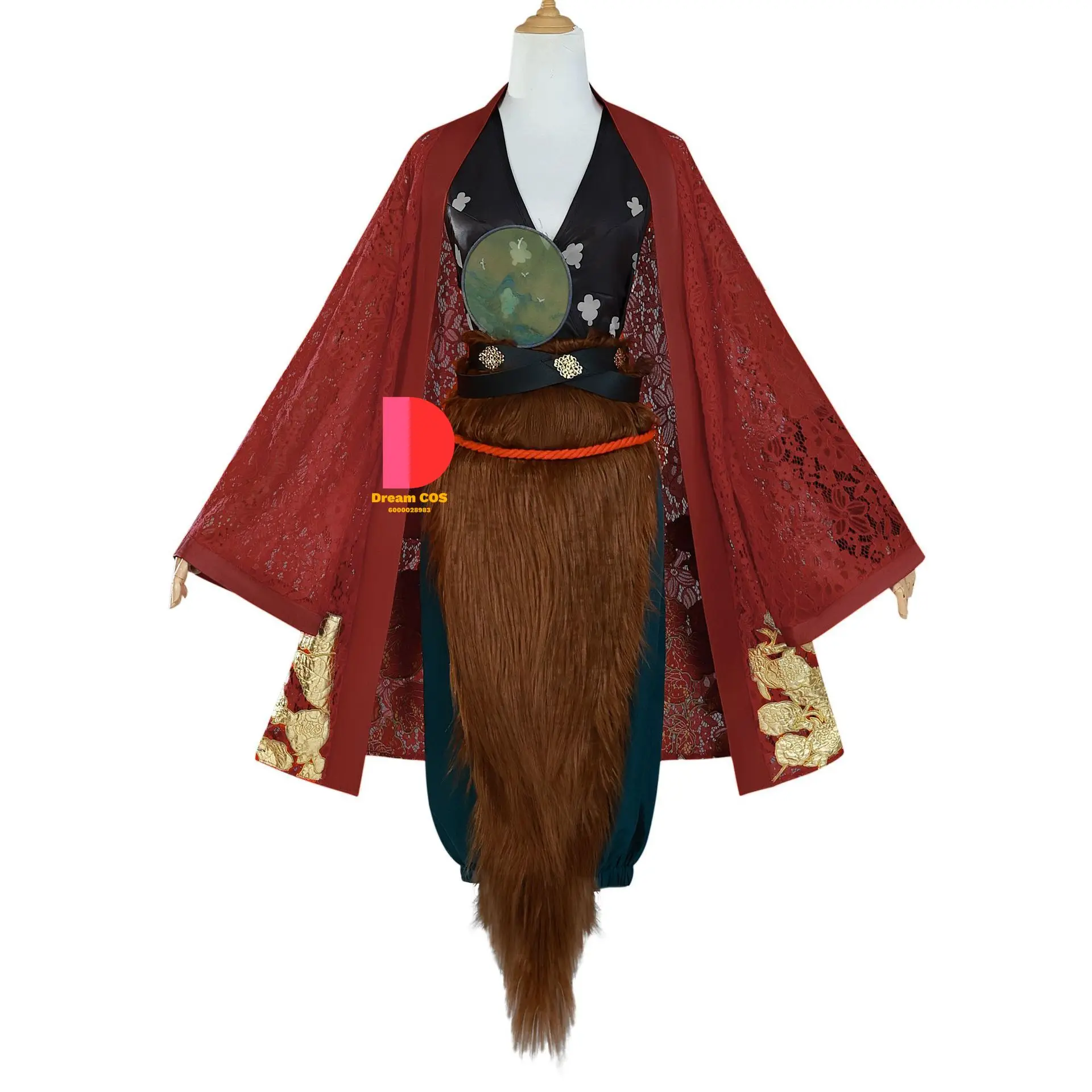 Black Myth: Wukong Spider Spirit Princess Iron Fan Pingping Zhubajie Cosplay Uniform Accessories for Women Man Comic Con Outfit