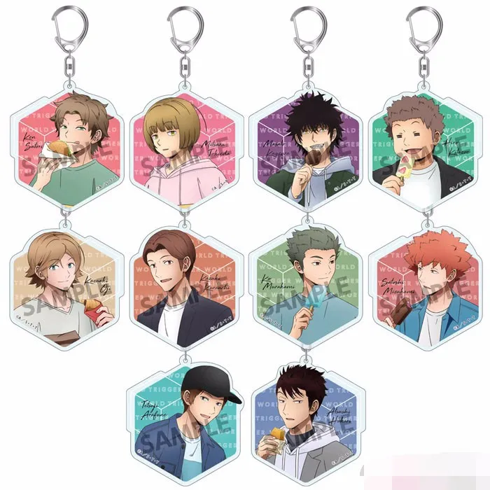 

Anime World Trigger Acrylic Keychain Keyring Figure Model Pendant Toy Cosplay 5234