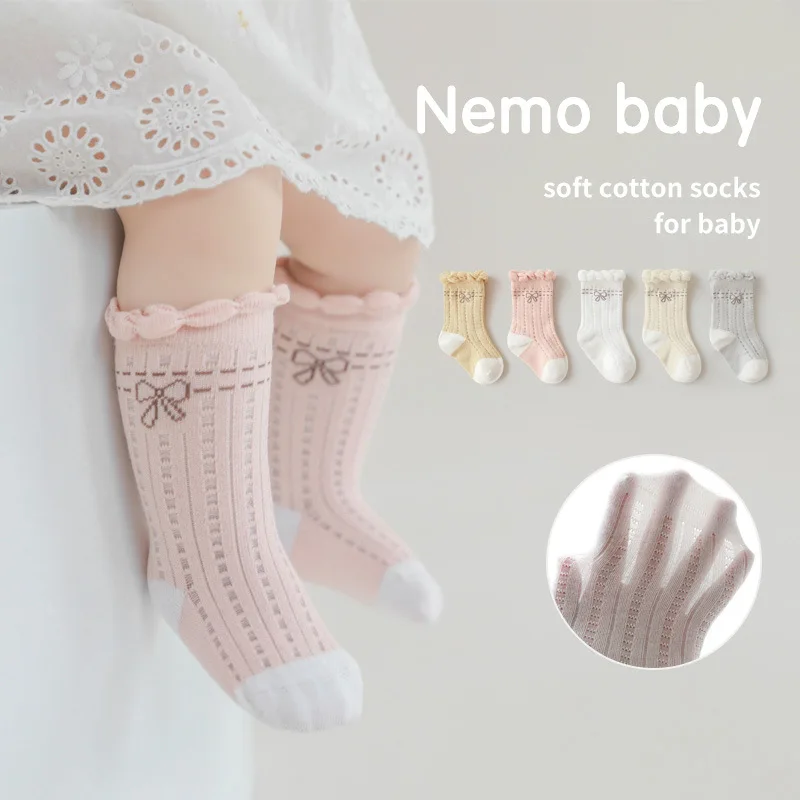 

Summer New Girls' Ultra-Thin Mesh Newborn Princess Lace Mid-Calf Babies' Socks