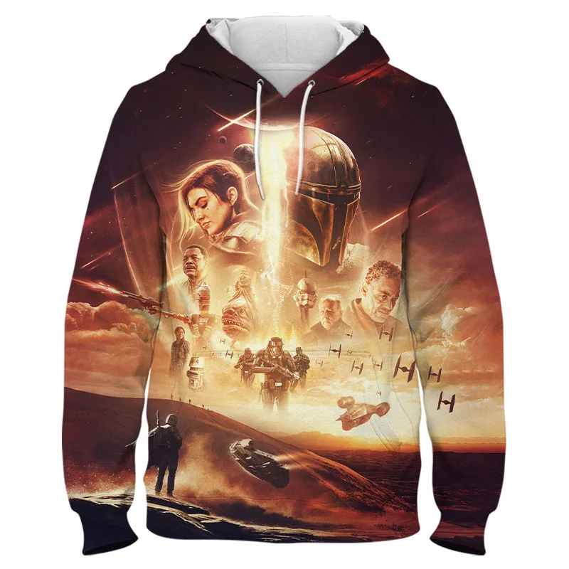 

Streetwear Men's Disney Hoodie Mandalorian 3D Print Sweatshirt Disney Cool Casual Sweatshirt