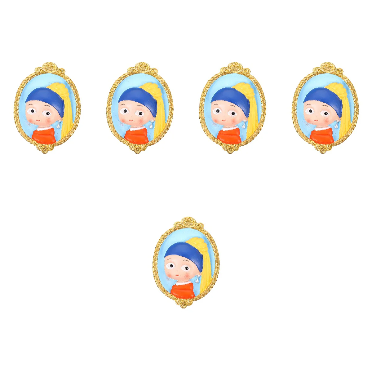 

5pcs Nordic Style Refrigerator Magnet DIY Cartoon Magnet Character Design Fridge Magnet