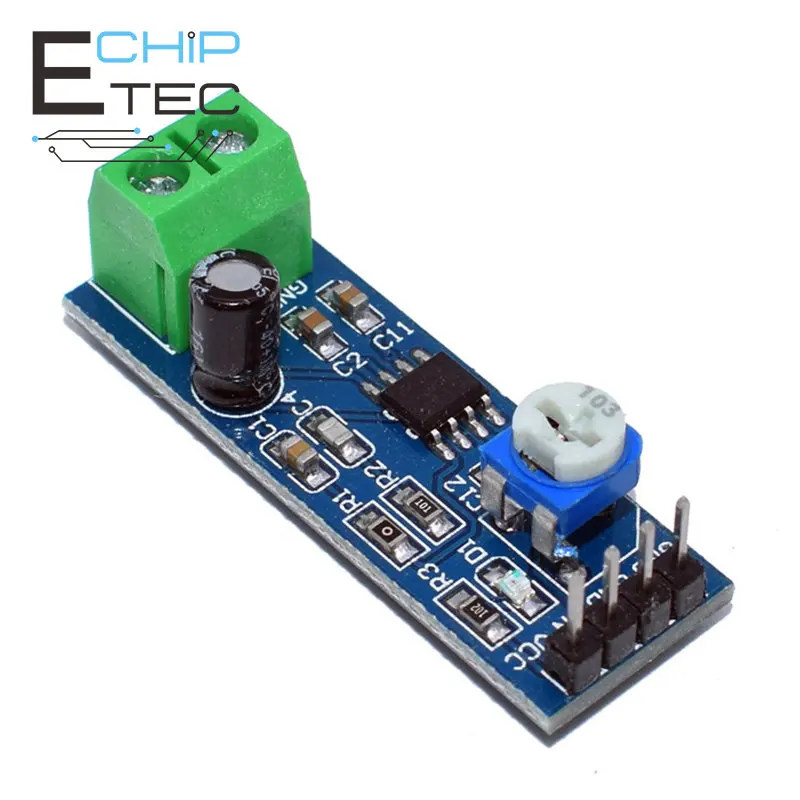 

Free shipping 1PCS/5PCS LM386 audio power amplifier module 200 times gain amplifier board mono power amplifier 5V-12V Input