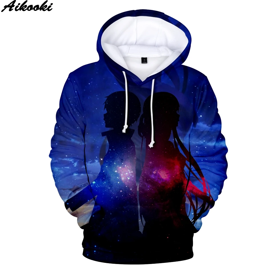 Повседневные толстовки Aikooki с изображением искусства меча для мужчин и женщин, толстовки с капюшоном, пуловеры с изображением аниме меча он...