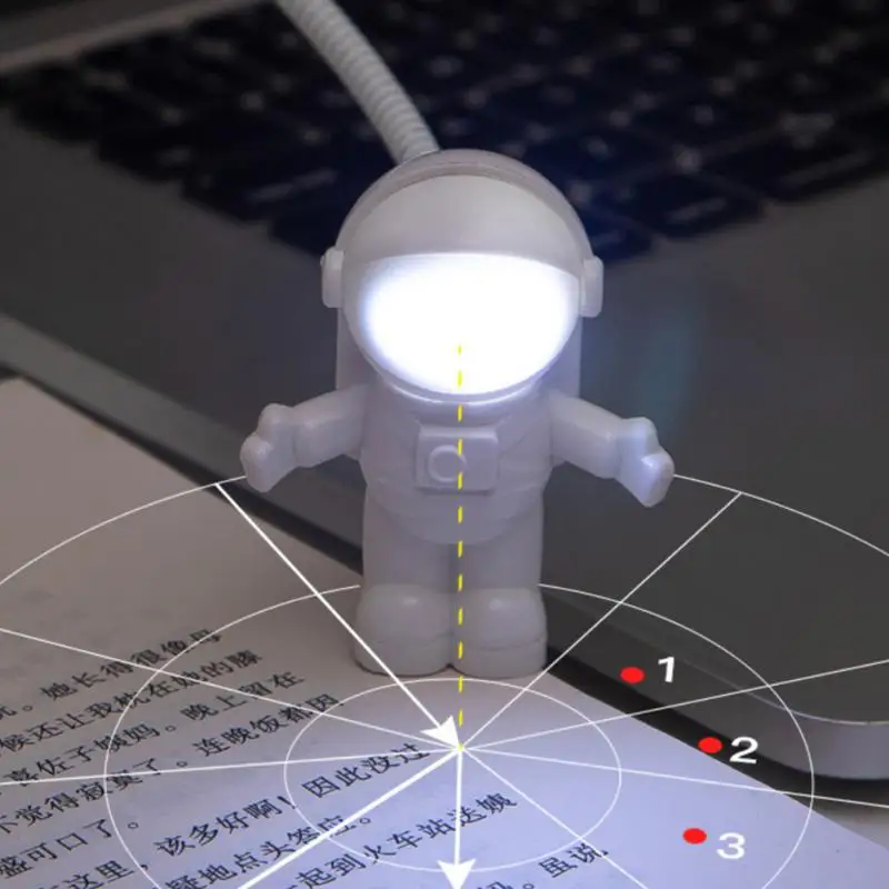 

Oobest Funny Astronaut USB Gadget Spaceman USB LED Light Adjustable Night Light Gadgets For Computer Laptop PC Lamp