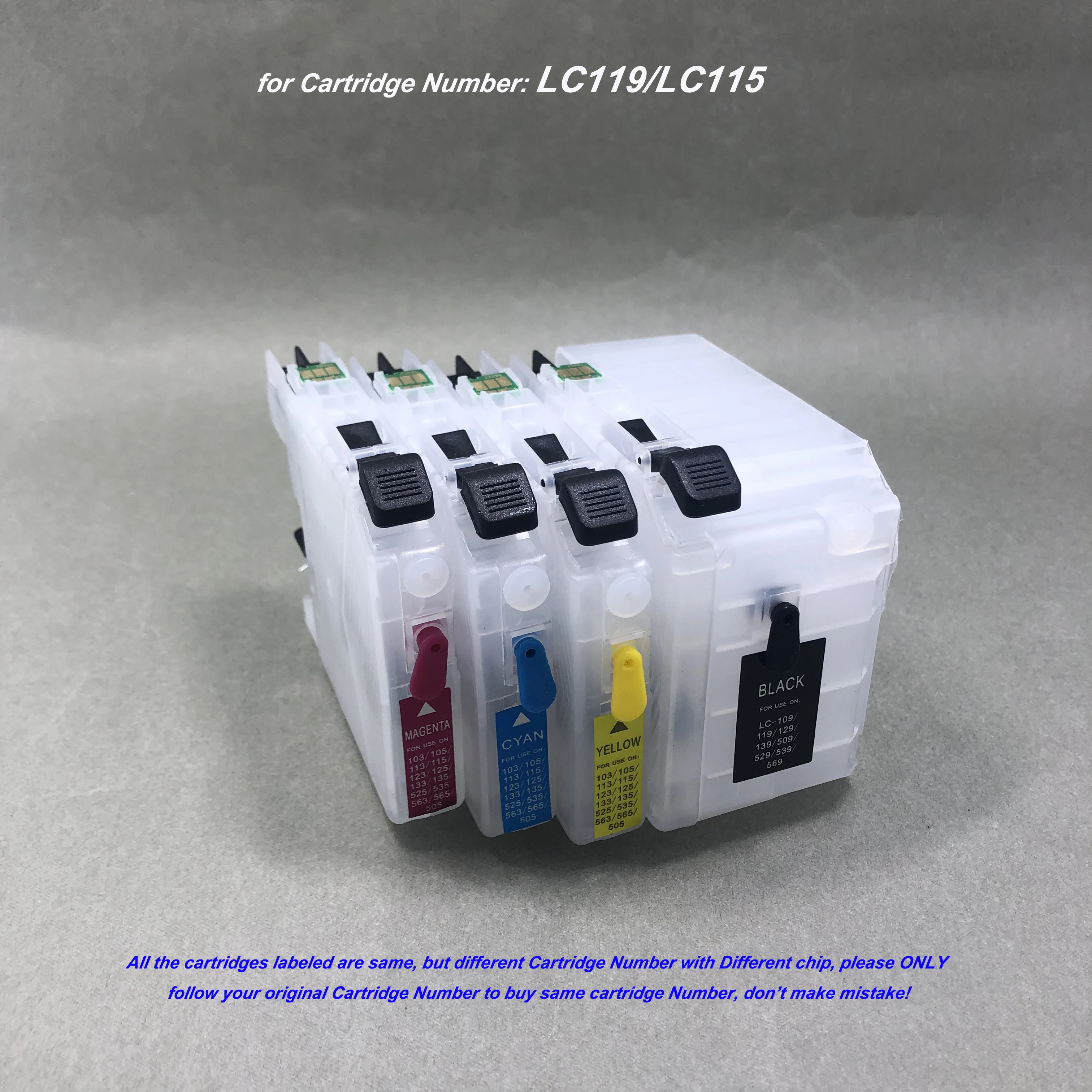 

LC119 LC115 Refillable Ink Cartridge for Brother MFC-J6970CDW MFC-J6973CD MFC-J6975CDW MFC-J6570CDW MFC-J6573CDW MFC-J6770CDW