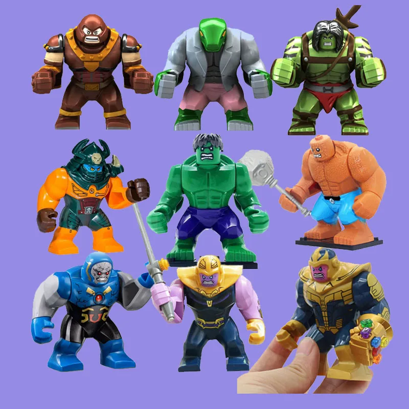 Фото Аниме Фигурка Marvel Mini Block Мстители Супер Герой Халк Анnihilator Сборочный блок Ручная работа Игрушка для мальчиков Детский подарок №1
