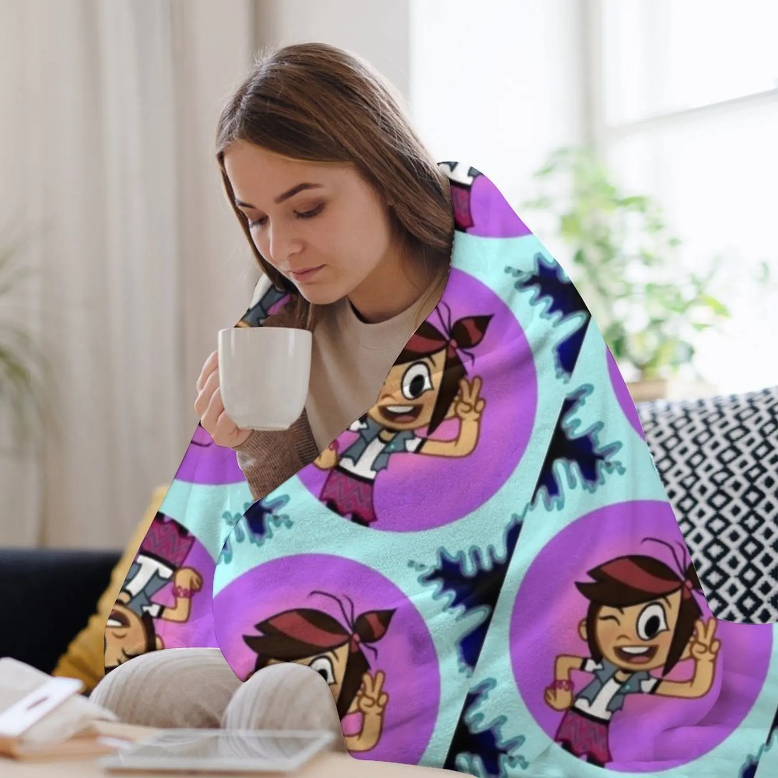 The Ghost and Molly McGee — пледы одеяло в среду милые декоративные одеяла клетку