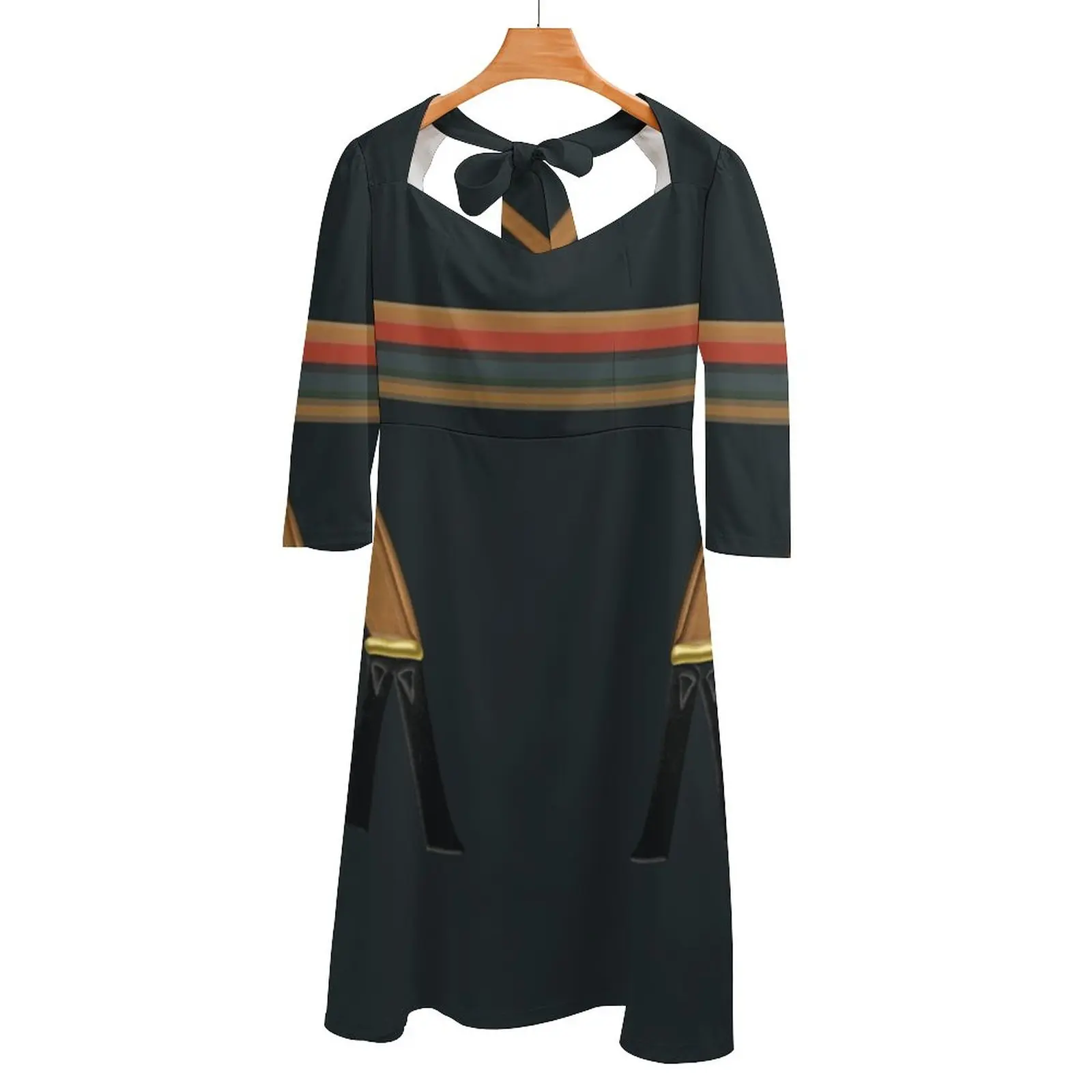

Jodie Whittaker - 13Th Costume Back Lacing Backless Dress Square Neck Dress Sweet Elegant Dress Drwho Jodiewhittaker Cosplay