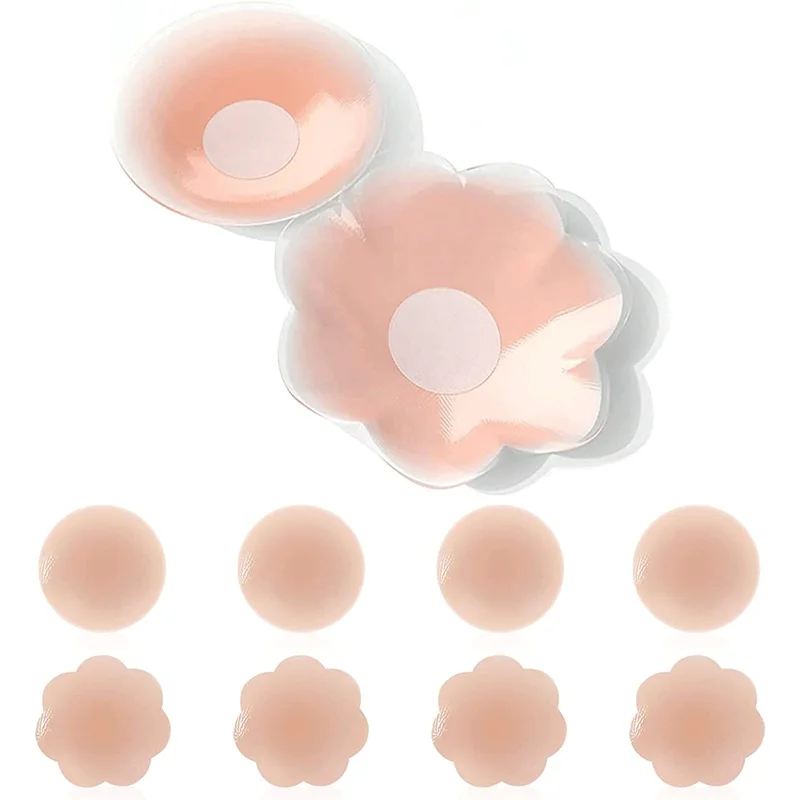 10pcs Silicone Nipple Cover Reusable Women Breast Petals Lift Up Invisible Bra Pasties Bra Sticker Patch Intimates Accessories