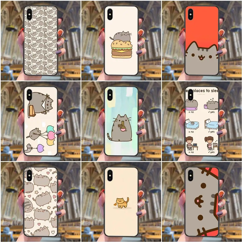 

For Apple IPhone 13 12 Mini 11 Pro XS MAX XR X 8 7 6S 6 Plus 5S SE Kawaii Cute Cat Replacement Mobile Pouch Bags Shell