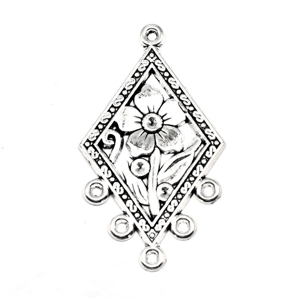 

Flower Charm For Making Jewelry Diy Finding 25pcs 28x48mm