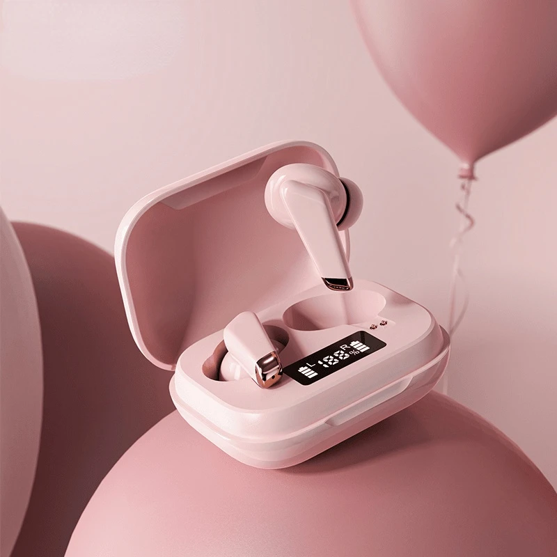 

New True Wireless Earphones Bluetooth Earbuds TWS Tap Control Stereo In Ear Headphones With Digital Intelligence LED Display