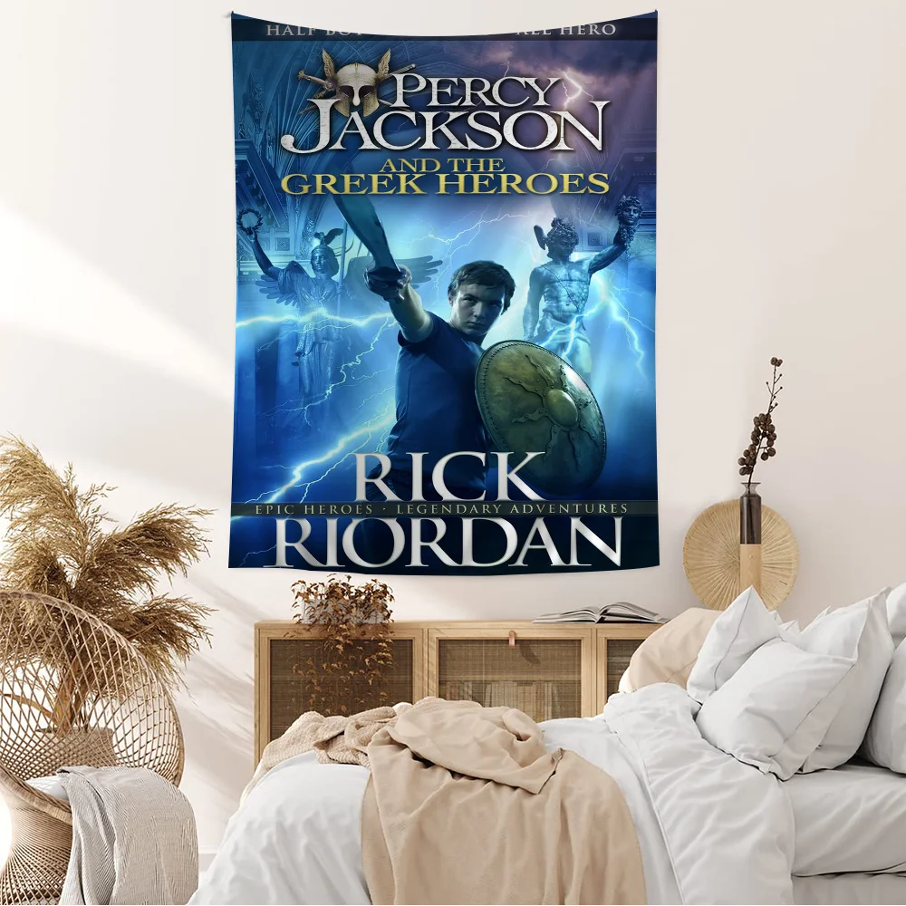 P-Percy J-JacksonS O-Olympians Anime Tapestry Hippie Flower Wall Carpets Dorm Decor Hanging Home