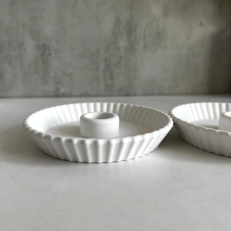 Полосатая тарелка в форме подсвечника форма для принадлежности ювелирных