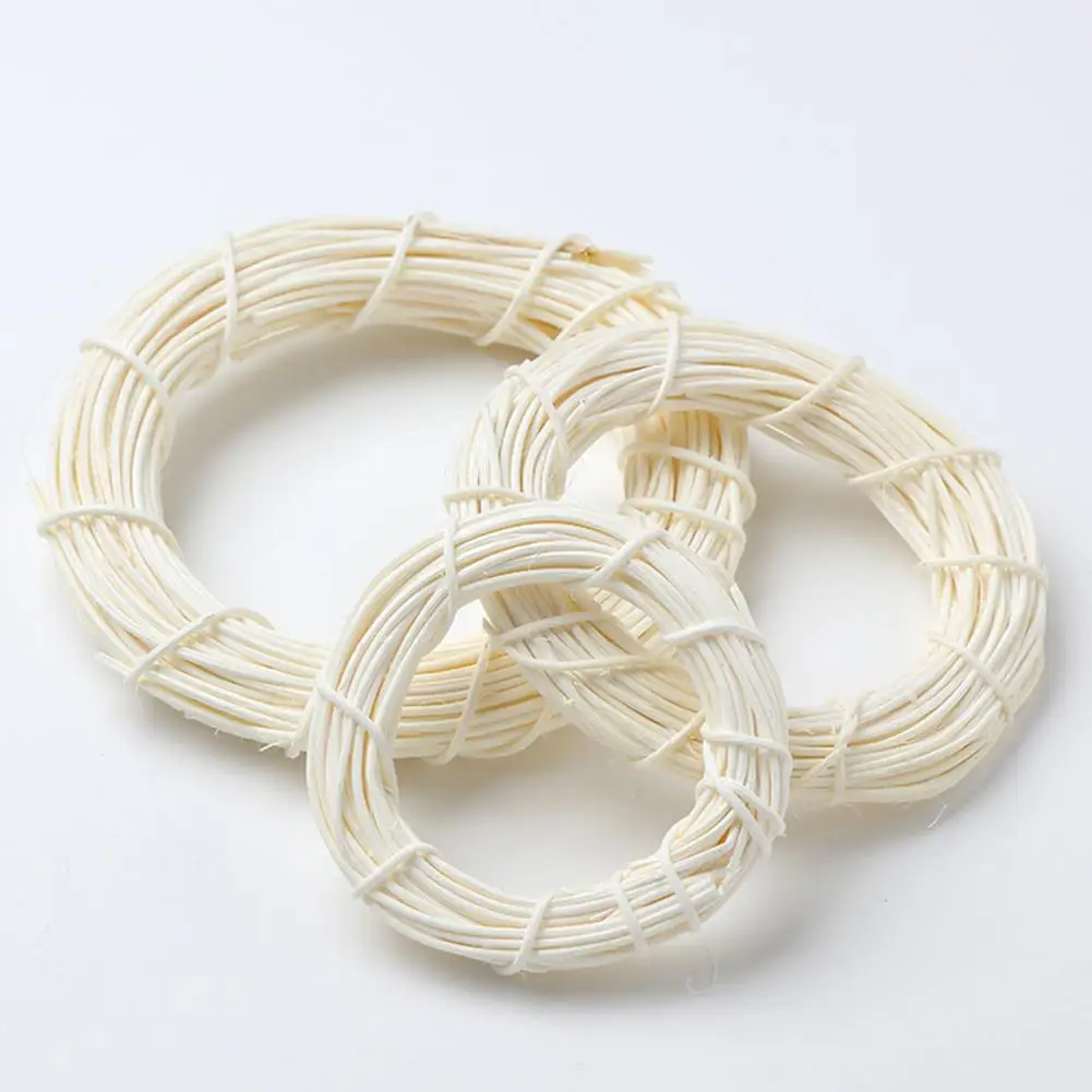 

Durable Innovative Nice-looking Rattan Garland Chic Rattan Ring Pendant Easy Installation for Homemade Accessories