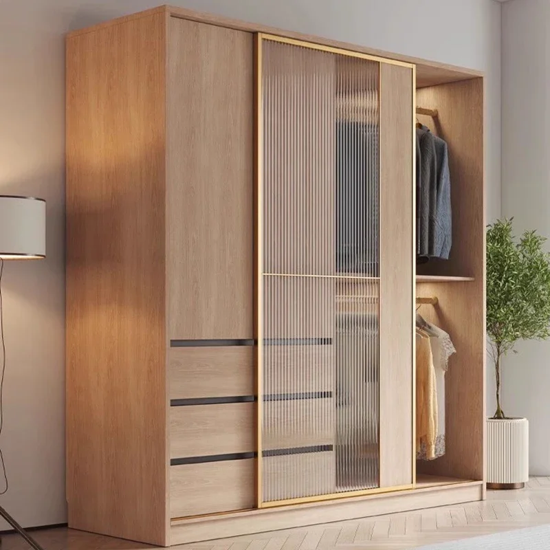 Роскошные современные шкафы деревянная вешалка для одежды подвесные хранения