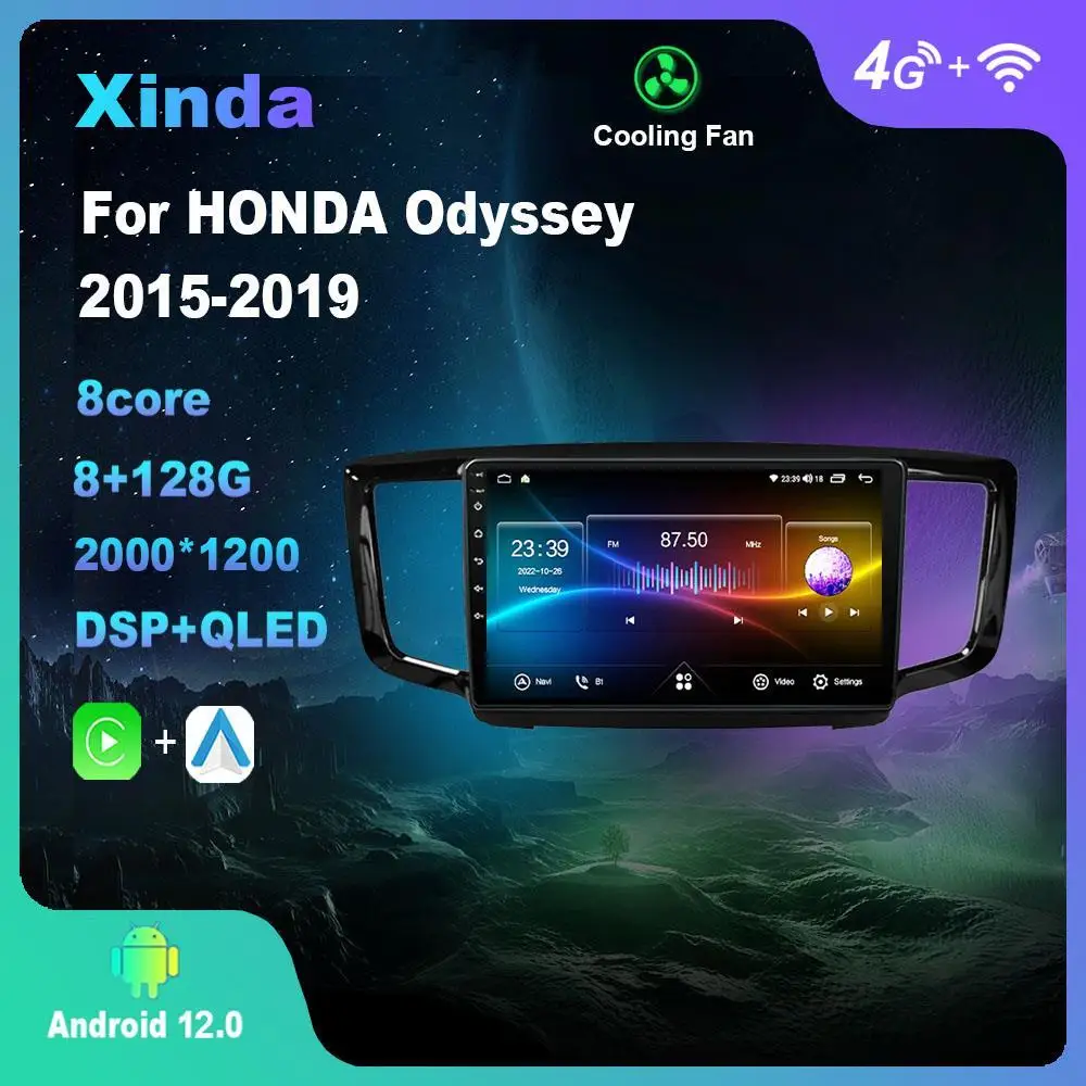 

Android 12,0 для HONDA Odyssey 2015-2019 мультимедийный плеер авто радио GPS Carplay 4G WiFi DSP Bluetooth
