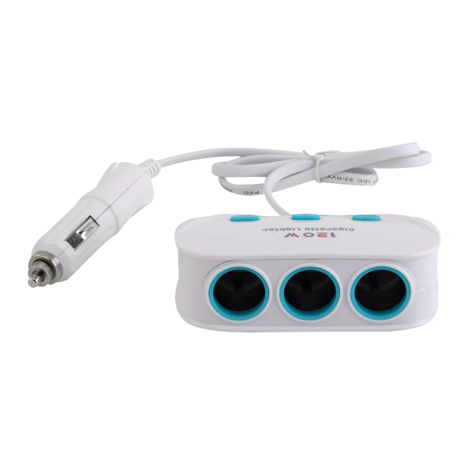 

Dual USB Car Charger 3 Cigarette Lighter Sockets Adapter With Voltmeter Monitor Fit For 12V/24V Car On/Off Switches Compatible