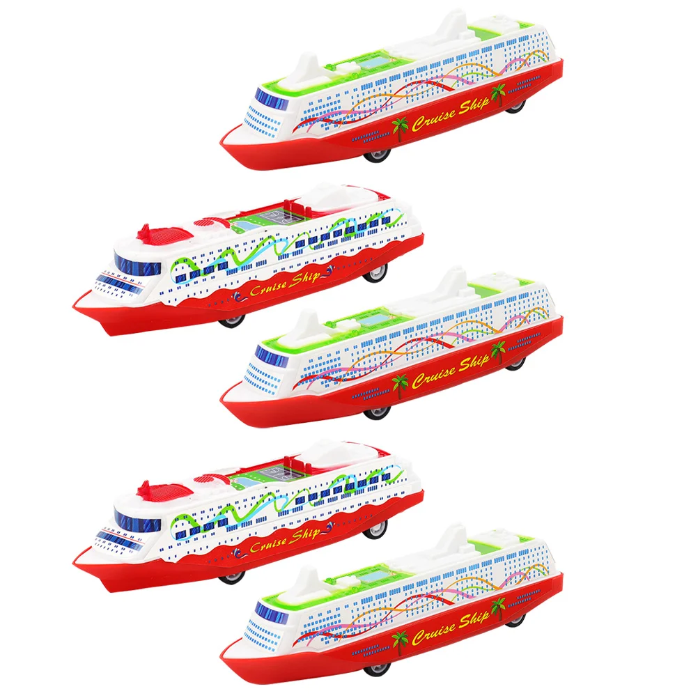 

Ship Model Models Pulls Back Desktopdecorative Supplies Party Theme Ocean Imitation Steam Colored Ornament Kids Build