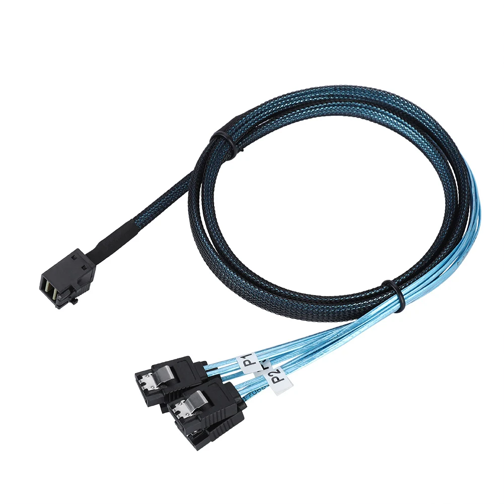 

Кабель передачи данных для сервера Cabledeconn Mini SAS SFF-8643 to 4 SATA 7Pin HDD