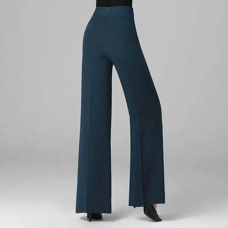 

Брюки женские прямые в офисном стиле, винтажные мешковатые штаны с широкими штанинами, на одной пуговице, большие размеры, G415, на лето