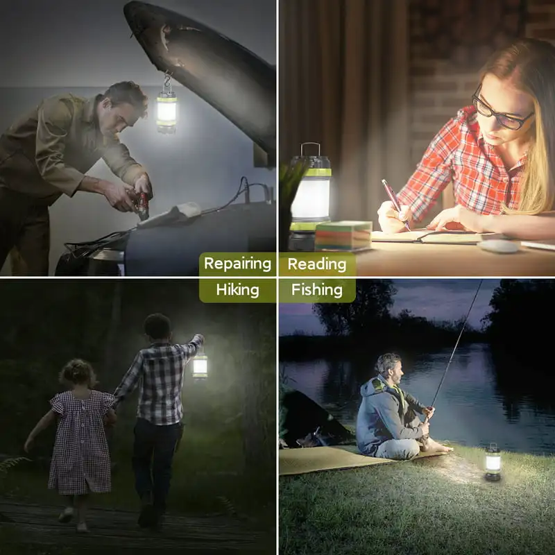 

New Rechargeable 4000 Capacity Lantern Flashlight, 6 Bright Modes, IPX4 Waterproof, USB Charging Cable Included Camping Power Ba