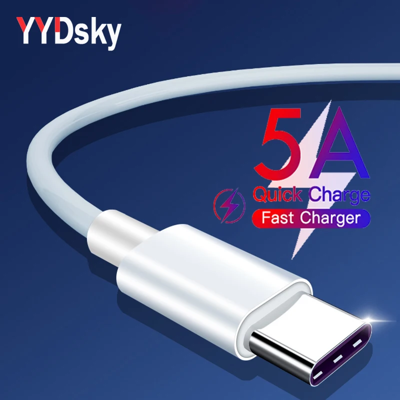 

YYDsky 5A USB Type C Cable USBC Fast Charging Cable Mobile Phone Charger Data Cord Microusb Type-C Wire For iPhone Huawei Xiaomi