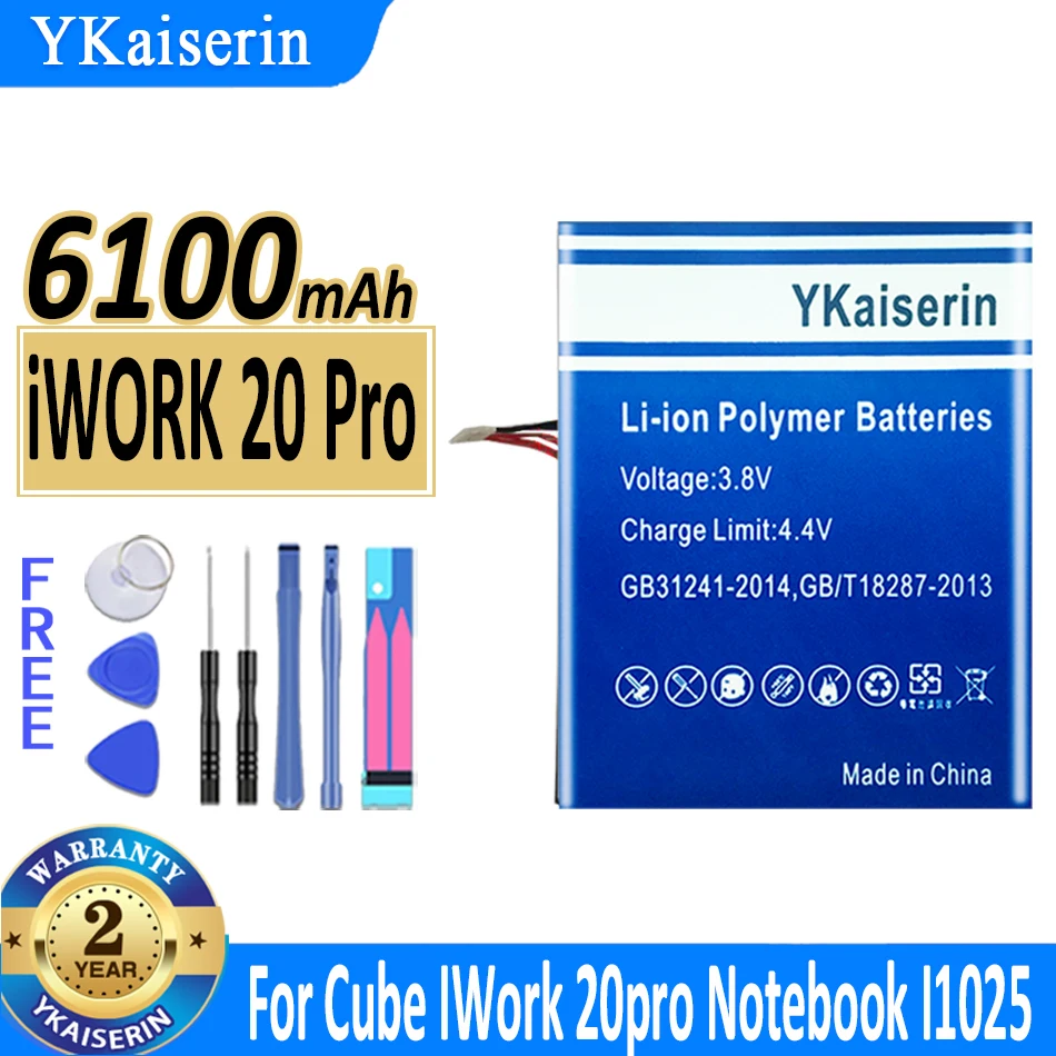 

YKaiserin IWORK 20 Pro (i1025/426487-2S ) 6100MAh Battery for Cube IWork20 Pro 20pro Notebook i1025 High Capacity Batterij