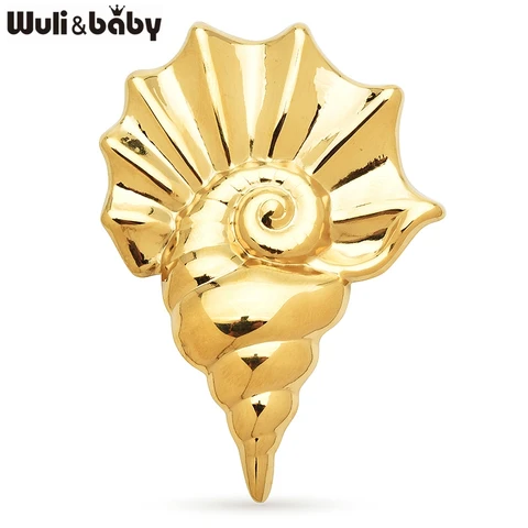 Брошь-раковина Wuli&baby из нержавеющей стали