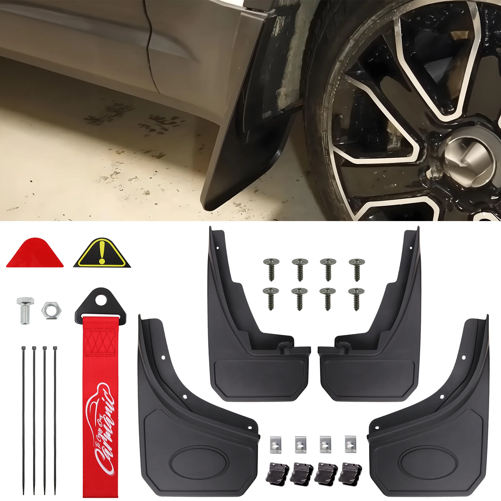 Брызговики с буксировочным ремнем для Land Rover Defender 90 110 L663 2020-2023