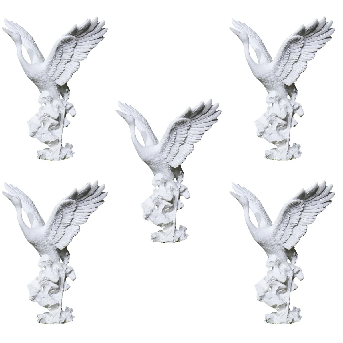 

5x Premium Creative Realistic Practical Heron Garden Ornament Home Desktop Ornament Garden Decor Crane Statue for Home