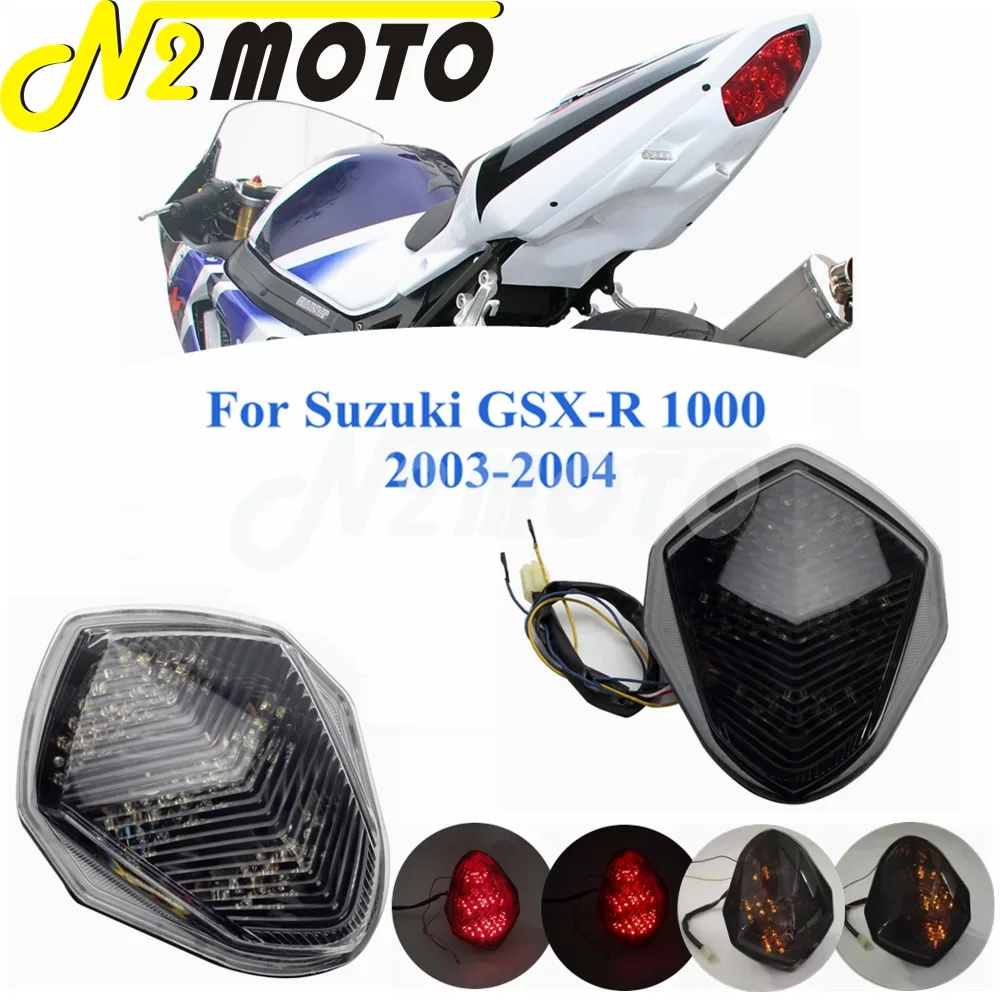 

For Suzuki GSXR1000 Motorcycles LED Integrated Rear Brake Stop Tail Light Turn Signals Indicator GSXR 1000 GSX-R 1000 2003-2004