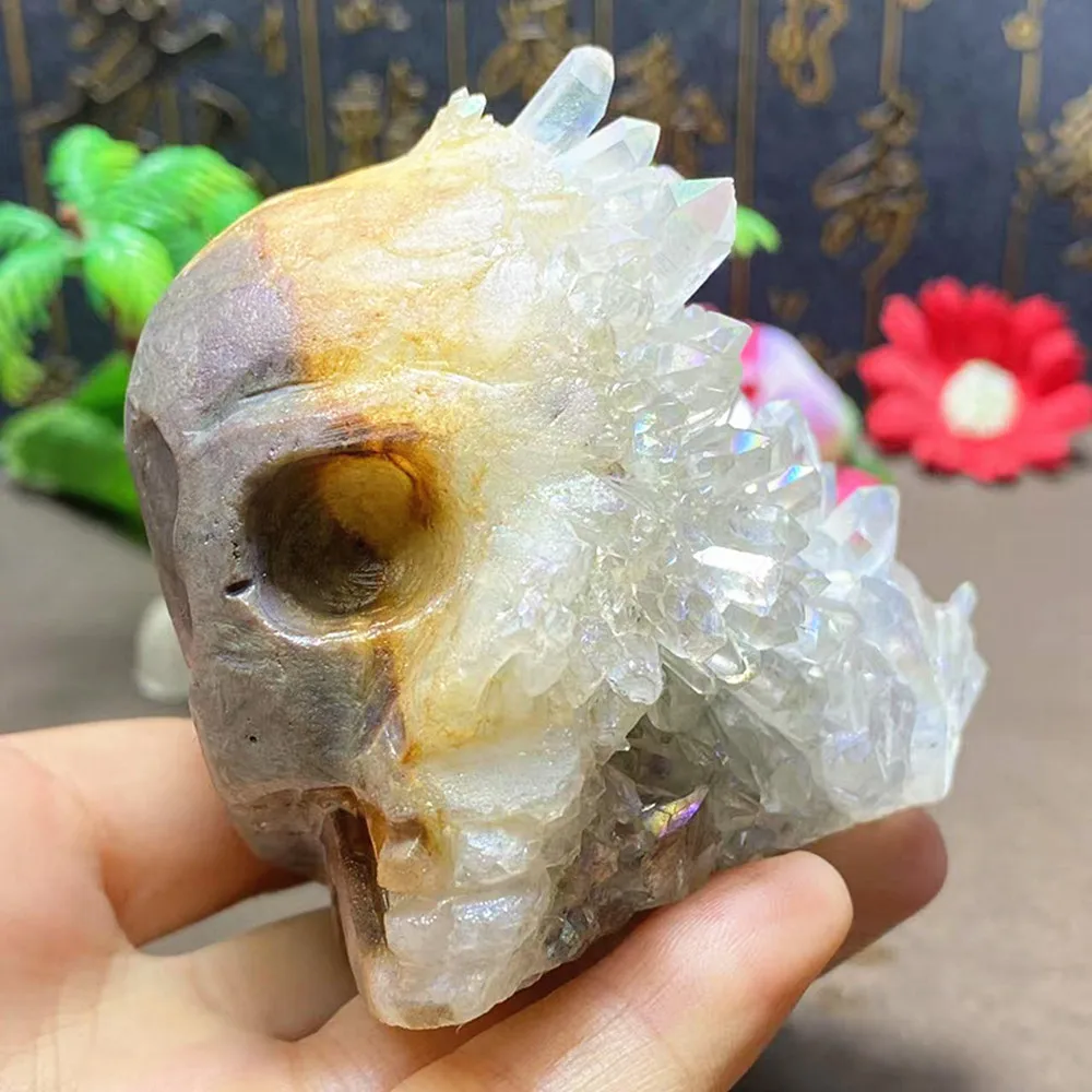 

Кристалл кварца с хрустальными кластерами ганьи